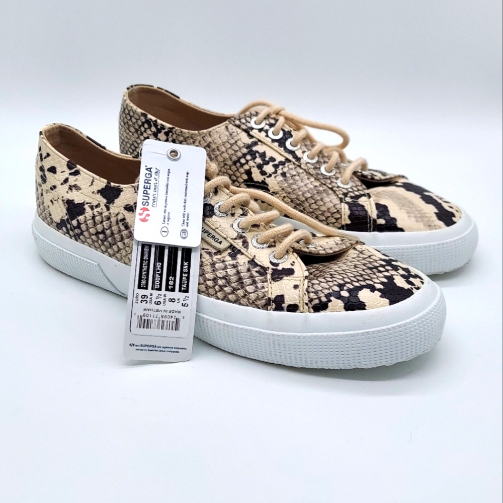 NWT Superga Snakeskin Platform Sneakers Size 6.5